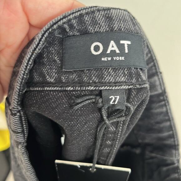 NWT OAT New York Black Denim Button Front Skirt - Picture 6 of 7